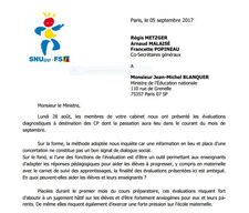 lettre éval Blanquer