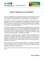 Cp Fsu Sn Uipp Éduquer à L’égalité Dans Une école égalitaire  Page 0001